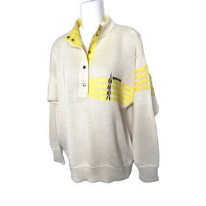 VolkL Germany‎ Wool Sweater Ski Varsity Preppy Retro M/L